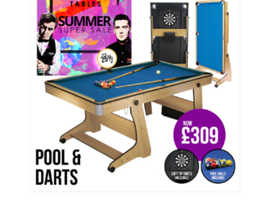 6ft folding snooker table