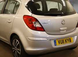 Vauxhall Corsa, 2011 Silver Hatchback, LONG MOT ULEZ FREE Petrol, 119,105 miles