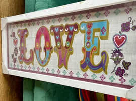 Retro large Love canvas in original packaging