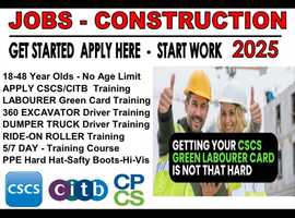 JOIN US CONSTRUCTION JOBS 2025 - CSCS Green Card Training - Beginners Training