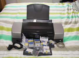 Epson 1290S A3+ colour printer for PC and Mac with spare cartridges and Epson photographic paper