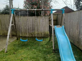 Swing and slide children's garden set