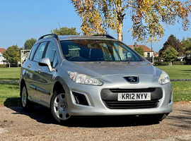 Peugeot 308, 2012 (12) Silver Estate, Manual Diesel, 81,138 miles, COMES WITH A NEW MOT.