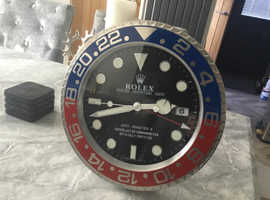 Rolex Pepsi Submariner Wall Clock ~Superb Quality~ Brand New~Sweeping Hand~ £100!