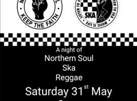 Ska, Northern Soul, Reggae and Motown Night 31st May