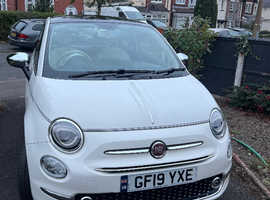 Fiat 500, 2019 (19) white hatchback, Manual Petrol, 14,400 miles