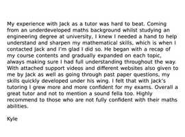 Maths tutor, physics tutor, and science tutor in Belfast. GCSE and A level.
