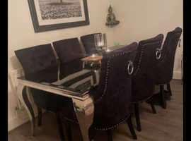 Dining Table & 6 fabric chairs