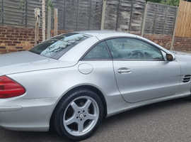 Mercedes Sl350, 2004 (04) Silver Convertible, Automatic Petrol, 129,715 miles