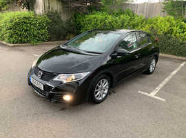 Honda Civic, 2016 (16) Black Hatchback, Manual Diesel, 57,342 miles