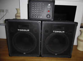 TORQUE 15 INCH SPECKERS AND PRO125 AMP
