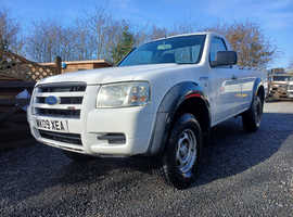 2009 Ford Ranger R/C Pick-up (09 Reg) 2500 CC TDCI Diesel,  Manual, Four wheel drive, White, 2 DR Single cab