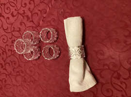 Hand cut glass napkin rings