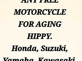 AGING HIPPY NEEDS A MOTORBIKE