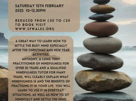 Introduction to Mindfulness with Anthony Saturday 15th February 2025  10-12.30pm