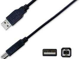NAVEPOINT 15FT USB-A MALE TO USB-B MALE CABLE FOR PRINTER SCANNER 00300323 BLACK