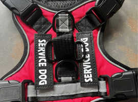 Extra small service dog harness - red