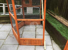 Small hexagonal aviary with extra panels
