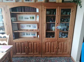 2x Solid wood display units.