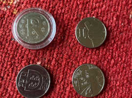 Alphabet 10p coins