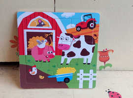 Children's mini farm puzzle