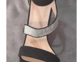 Brand new black and diamonte heels