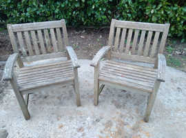 Wooden garden seats