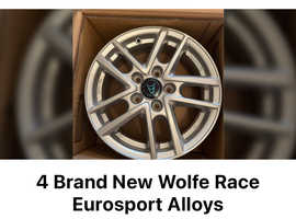4 Brand New Wolfe Race Eurosport Alloys