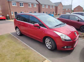 Peugeot 5008 2.0 HDI 150BHP ALLURE! 7 seater, manual, red, VGC, FSH, M.O.T till 26/4/26, cambelt and water pump changed recently!