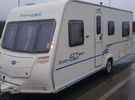 2009 FIXED BED BAILEY GT60. LOVELY VAN.  AWNING,  ACCESSORIES
