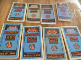 Bartholomews REVISED CONTOURED vintage maps 8 off