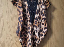 Leopard print body suit