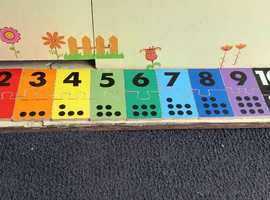 Wooden number puzzle