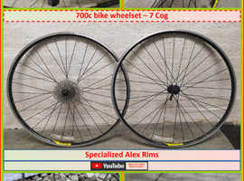 700c Bike Alexrims wheelset - 7 cog
