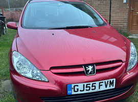 Peugeot 307, 2005 (55) Red Estate, Manual Petrol, 112,221 miles