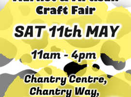 Market & Artisan Craft Fair. Chantry Centre, Chantry Way, Billericay, CM11 2AP,  Sat 11th May, 11am-4pm