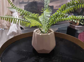 FAUX plant with heavy planter