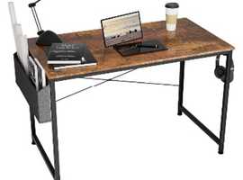 Homidec modern computer desk in rustic brown