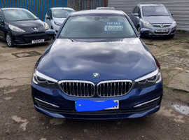 BMW 5 Series, 2018 (67) Blue Saloon, Automatic Petrol Hybrid, 72,114 miles