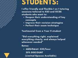 GCSE Maths & Science Tutor - Scored All 9s - £20/hr