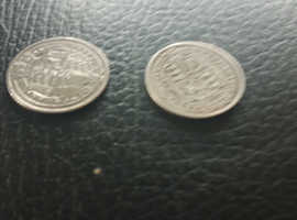 2x George 111 coins