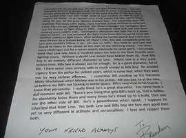 The Kray twins Friend Danny Woolard letter mentions Roy Shaw Lenny McLean Guvnor
