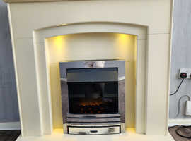 Real flame electric fire suite