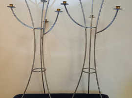 Pair 6-arm 38" Tall Candelabra * Table Centres for weddings etc COLLECT CORNWALL