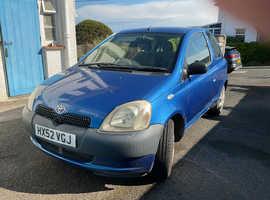 Toyota Yaris, 2002 (52) Blue Hatchback, Manual Petrol, 80000 miles