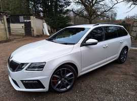 Skoda Octavia, 2018 (18) White Estate, Semi auto Petrol, 96,000 miles