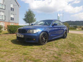 BMW 1 series, 2008 (08) blue coupe, Manual Diesel, 151,000 miles