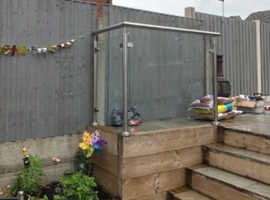 Glass panels and posts
