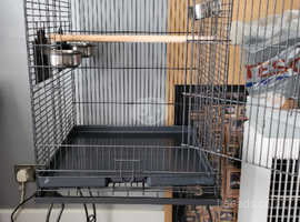 Large elegant bird cage and stand for sale