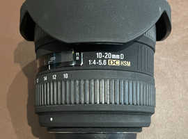 Sigma 10-20Mm f/3.5 Ex DC HSM Lens and protective case